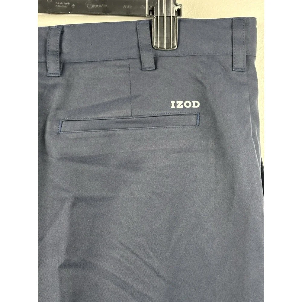 IZOD Golf Mens Blue Shorts Size 38 (40) Chino Polyester